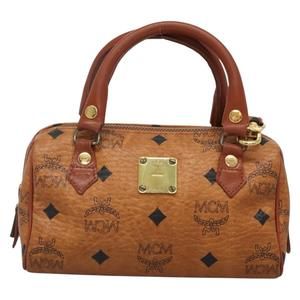MCM Visetos BROWN,GOLD PVC handbag